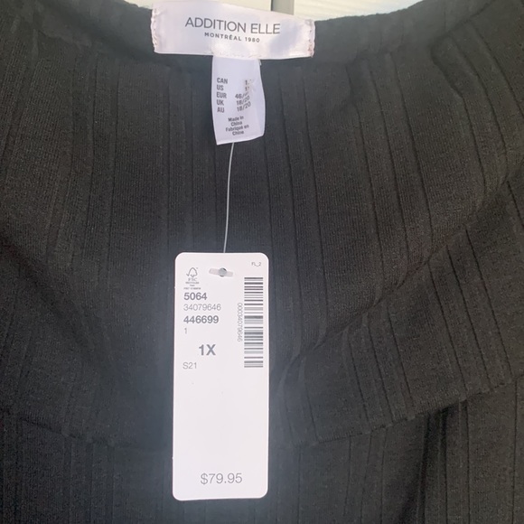 Off the Shoulder Knit plus sizes dress - Picture 2 of 4